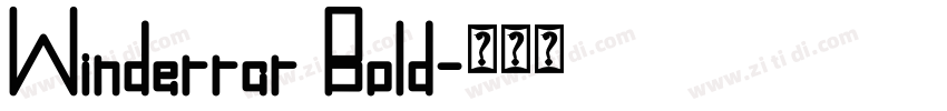 Winderrar Bold字体转换